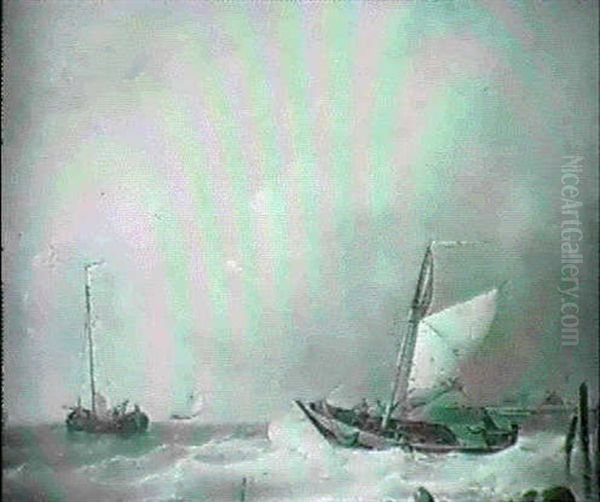 Fishing Boats Off A Harbour - view 1
