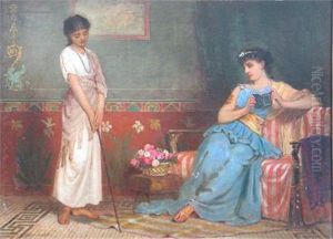Classical Maidens In A Interior by Jerry Barrett