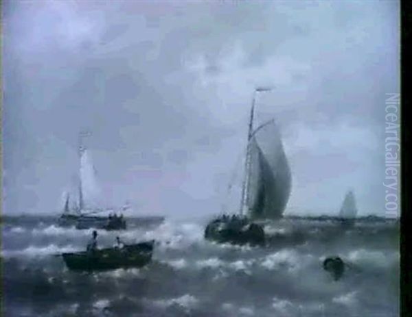 Rowing Boat And Sailing Vessels - view 1