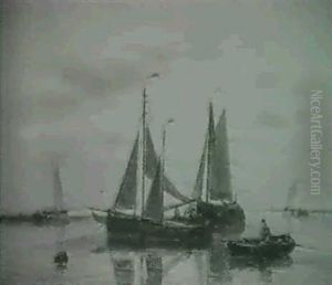 Shipping Off The Coast (a Pair) by Abraham Hulk the Elder