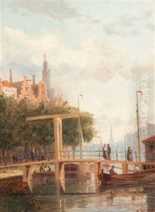 View Of Het Spaarne In Haarlem (+ View Of The Amsterdam Inner Harbor; 2 Works)