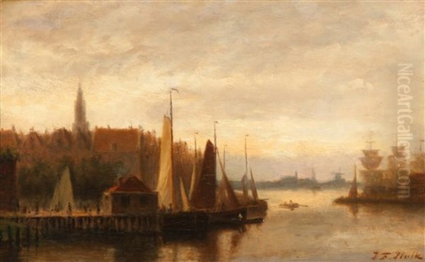 A View Of The City At Dusk, Amsterdam - view 1