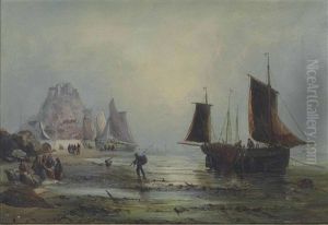 View Of A Canal, Haarlem by Johannes Frederik Hulk, Snr.
