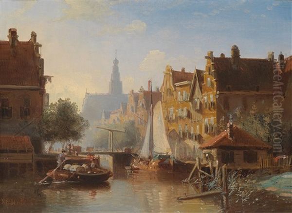 Blick In Eine Gracht In Harlem - view 1