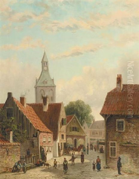 Busy Street In A Small Town - view 1