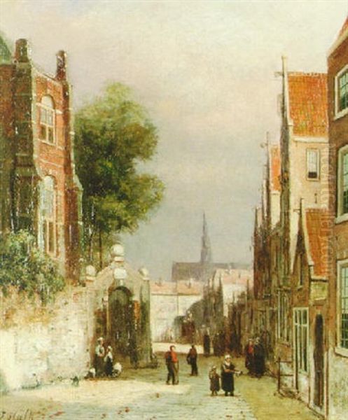 Street Scene With Figure - view 1