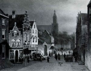 A View In Amsterdam by Johannes Frederik Hulk, Snr.