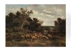 A Flock Of Sheep by Abraham Hulk the Younger