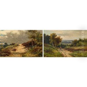 Landscapes Near Dorking. Gegenstucke by Abraham Hulk the Younger