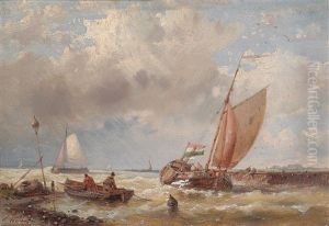 Sailing Ships On Stormy Seas