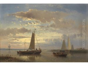 Sunset On The Estuary by Abraham Hulk the Younger