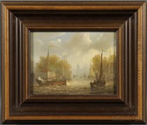 Sailing Vessels On A River