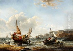 Anlandende Fischer An Der Englischen Kuste by Abraham Hulk the Younger