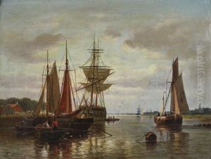 Harbour Scene by Abraham Hulk the Younger