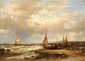 Fischer Mit Ihren Booten An Der Kuste by Abraham Hulk the Younger