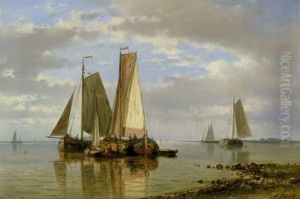 Fischerboote Auf Der Schelde by Abraham Hulk the Younger