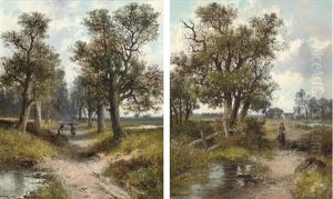 Near Cobham, Surrey (+ Gomshall Avenue, Surrey; Pair) by Abraham Hulk the Younger