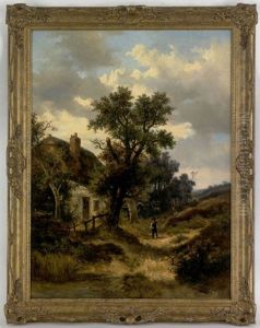 Landscape With A Figure And Cottage by Abraham Hulk the Younger