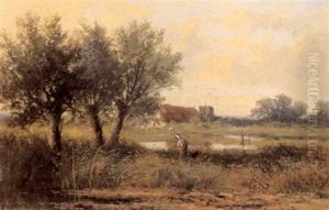 Landscape In Surrey (+ Another, Similar; Pair) by Abraham Hulk the Younger