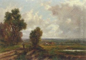 A Panoramic Autumn Landscape by Abraham Hulk the Younger