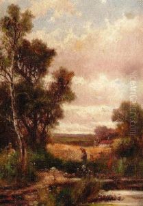 Country Landscapes With Peasant Girl