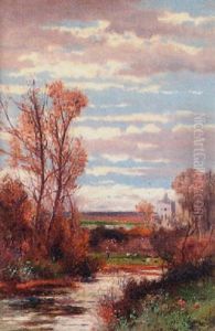 Country River Landscape by Abraham Hulk the Younger