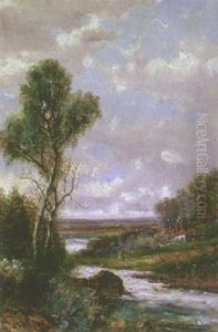 Figures Beside A River by Abraham Hulk the Younger