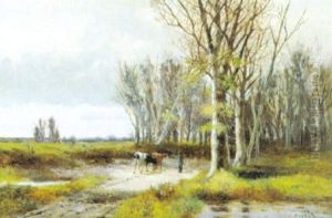 Koeienhoeder, Alburry Park, Surrey by Abraham Hulk the Younger