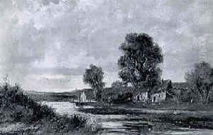 A Peaceful Stretch Of The River by Abraham Hulk the Younger