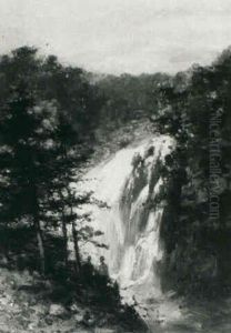 Figures By A Waterfall by Abraham Hulk the Younger