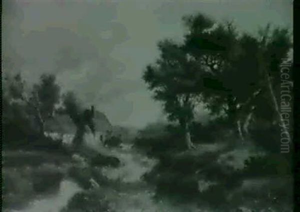 A Wooded Country Landscape With A Figure - view 1