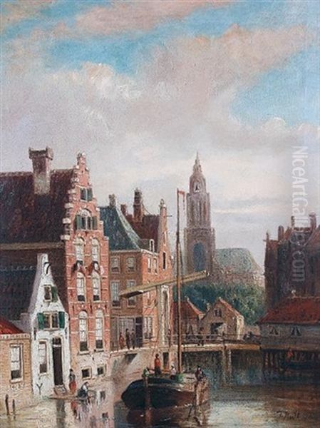 Dutch Canal Scenes (pair) - view 1