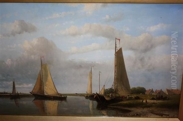 Bateau De Peche Sur Un Canal En Hollande - view 1