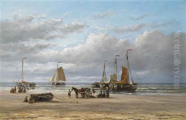 Fishing Boats On The Beach At Scheveningen - view 1