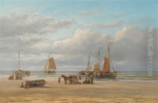 Unloading The Catch, Zaandvoort, Holland - view 1