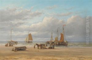Unloading The Catch, Zaandvoort, Holland by Hendrik Hulk