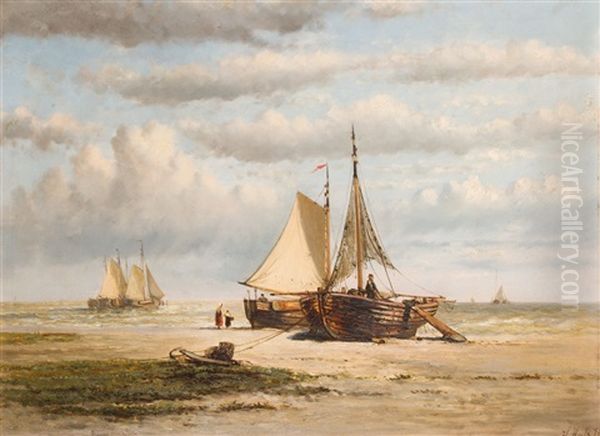 Fischerboote Am Hollandischen Strand - view 1