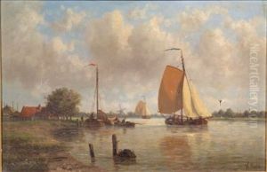 Ketches Sailing On A River Ketches Sailing On A River