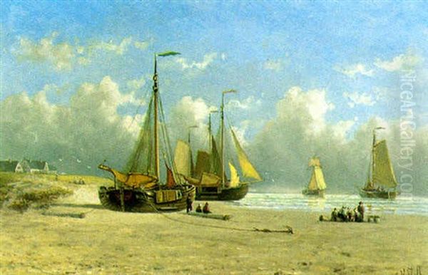 A Fish Fleet By The Shore - view 1
