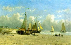 A Fish Fleet By The Shore