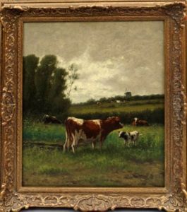 Cattle Grazing In A Field by William Frederick Hulk