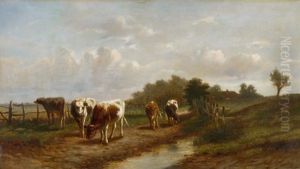 Weite Landschaft Mit Weidendem Vieh by William Frederick Hulk