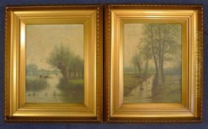 River Landscapes With Cattle And Ducks (pair) River Landscapes With Cattle And Ducks (pair)