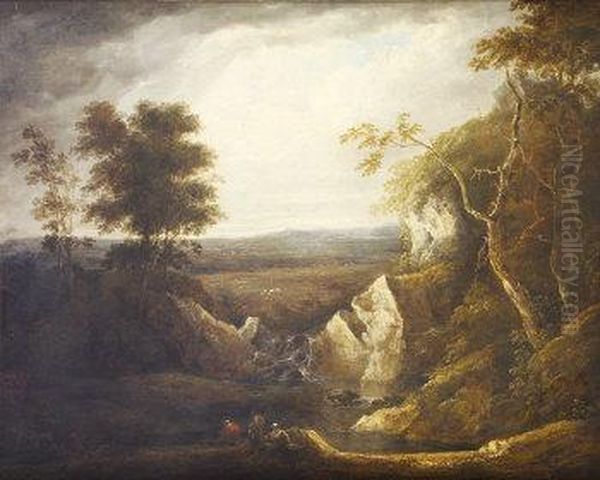 Italianate Landscape With Figures In Foreground - view 1