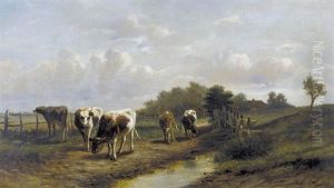 Landweg Mit Kuhherde Landweg Mit Kuhherde