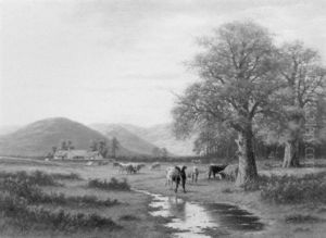 A Wooded Landscape With Cattle A Wooded Landscape With Cattle