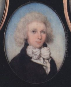 Henry Maltby, Wearing Brown Coat With Large Buttons, Yellow-bordered White Waistcoat And Large Tied White Cravat, His Hair Powdered