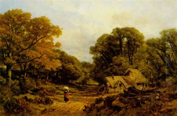 A Lane Scene In Surrey - view 1