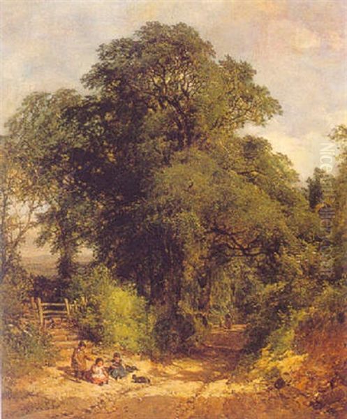 Playing By The Wayside, Near Guildford, Surrey - view 1