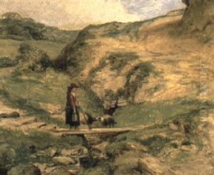 Crossing The Brook by Frederick William Hulme